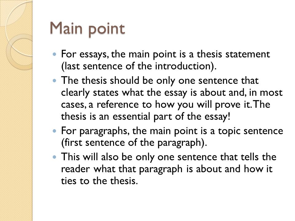 Tips on Writing a Thesis Statement
